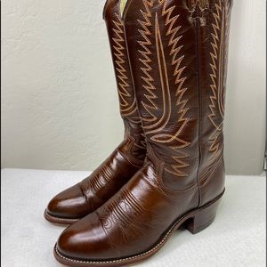 Dan Post Brown Leather Boots Size 6C Style 454001